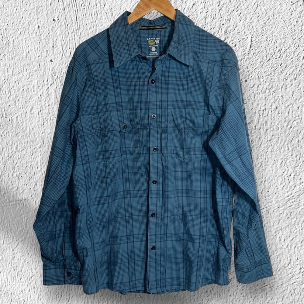 Men’s Mountain Hardware Plaid Button Down Shirt Sz Large